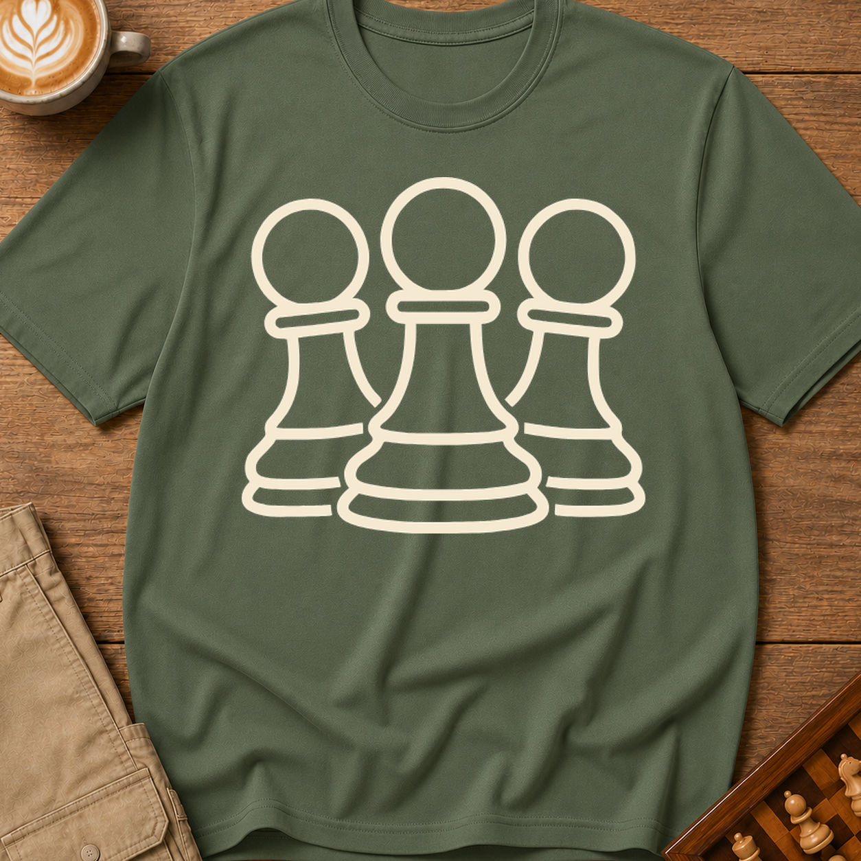 Pawn Trio Outline T-Shirt