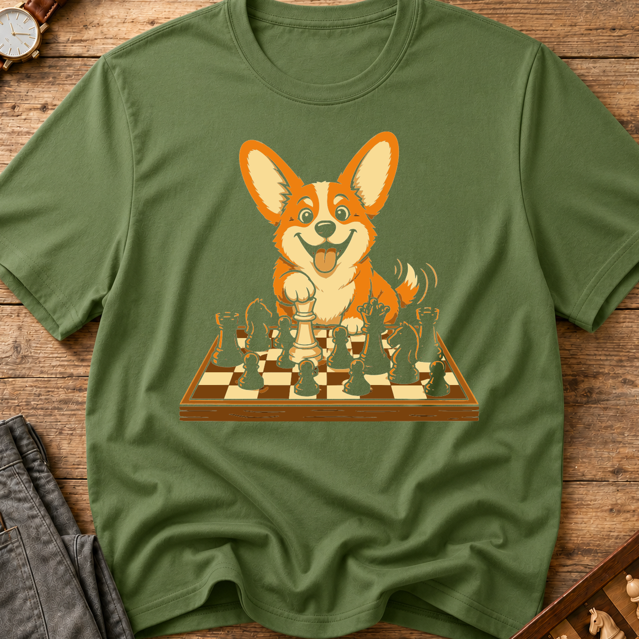Caped Crusader Corgi T-Shirt