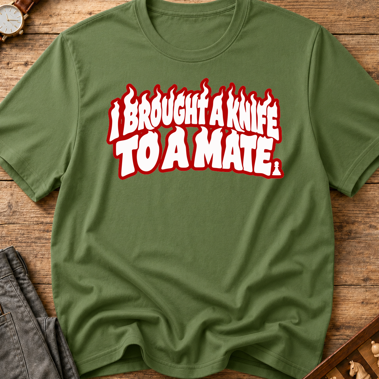 I Brought A Knife To A Mate T-Shirt