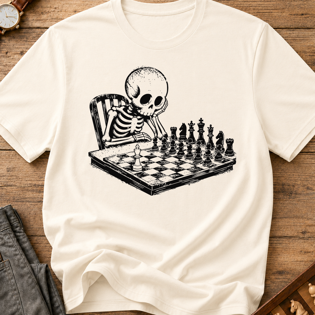 Skeleton At The Board T-Shirt