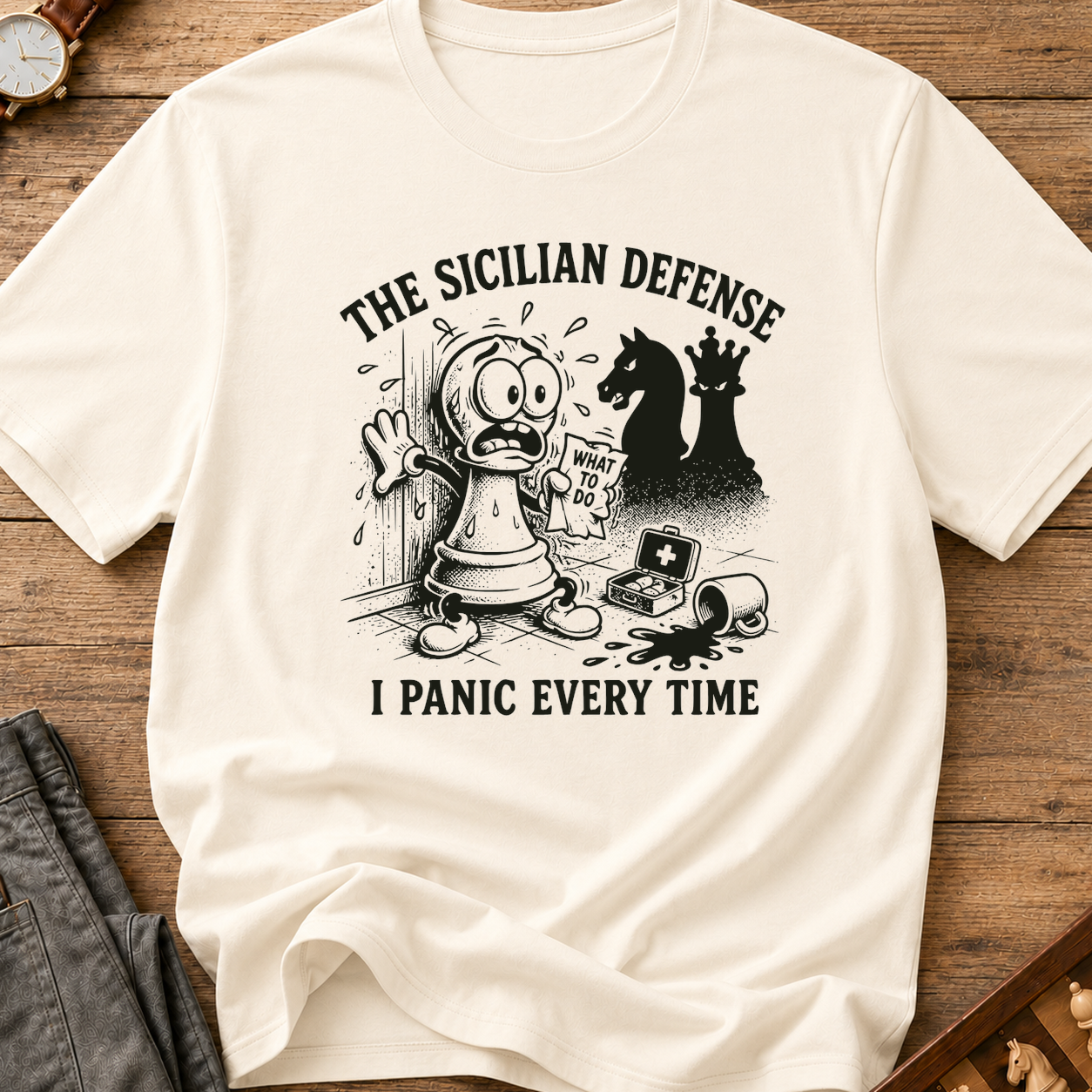 The Sicilian Defense I Panic Every Time II T-Shirt