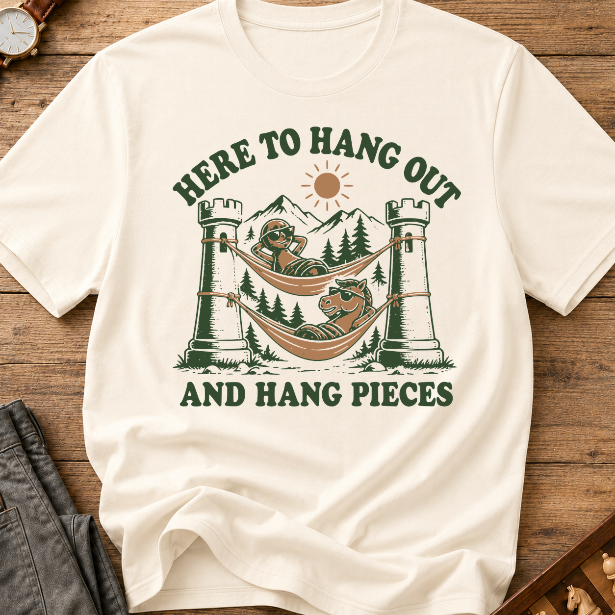 Here To Hang Out And Hang Pieces T-Shirt