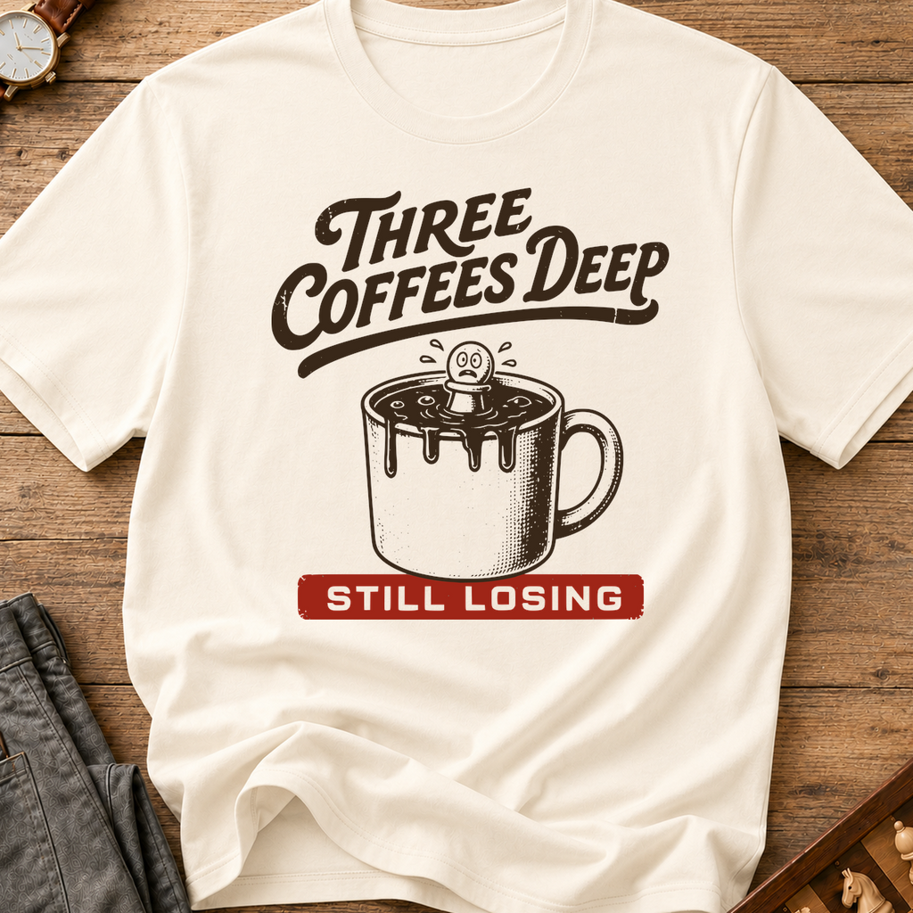 Three Coffees Deep Still Losing T-Shirt