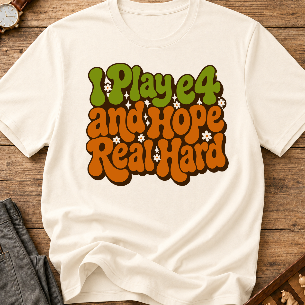 I Play e4 And Hope Real Hard T-Shirt