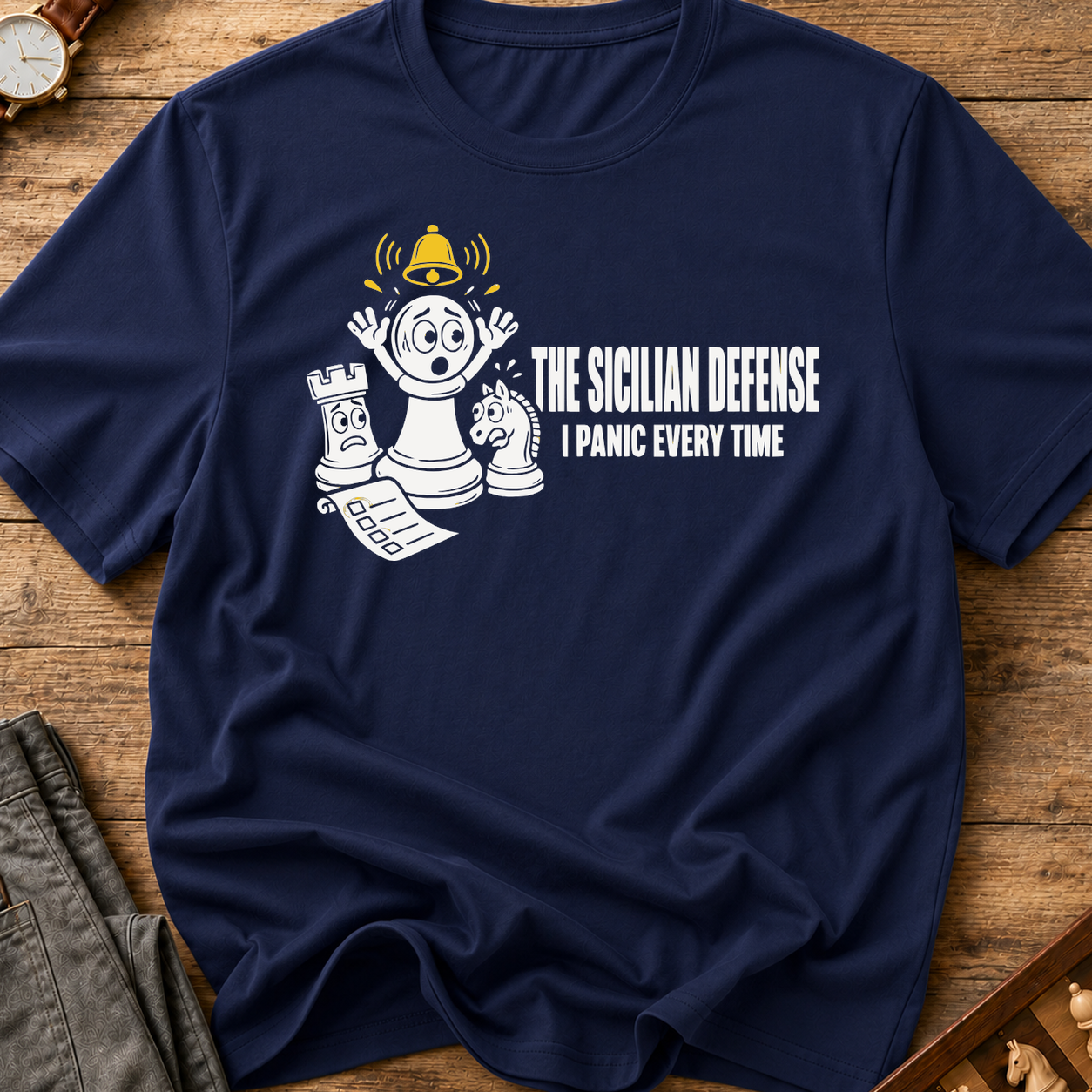 The Sicilian Defense I Panic Every Time T-Shirt
