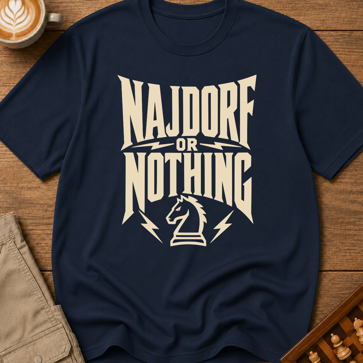 Najdorf or Nothing Gold T-Shirt