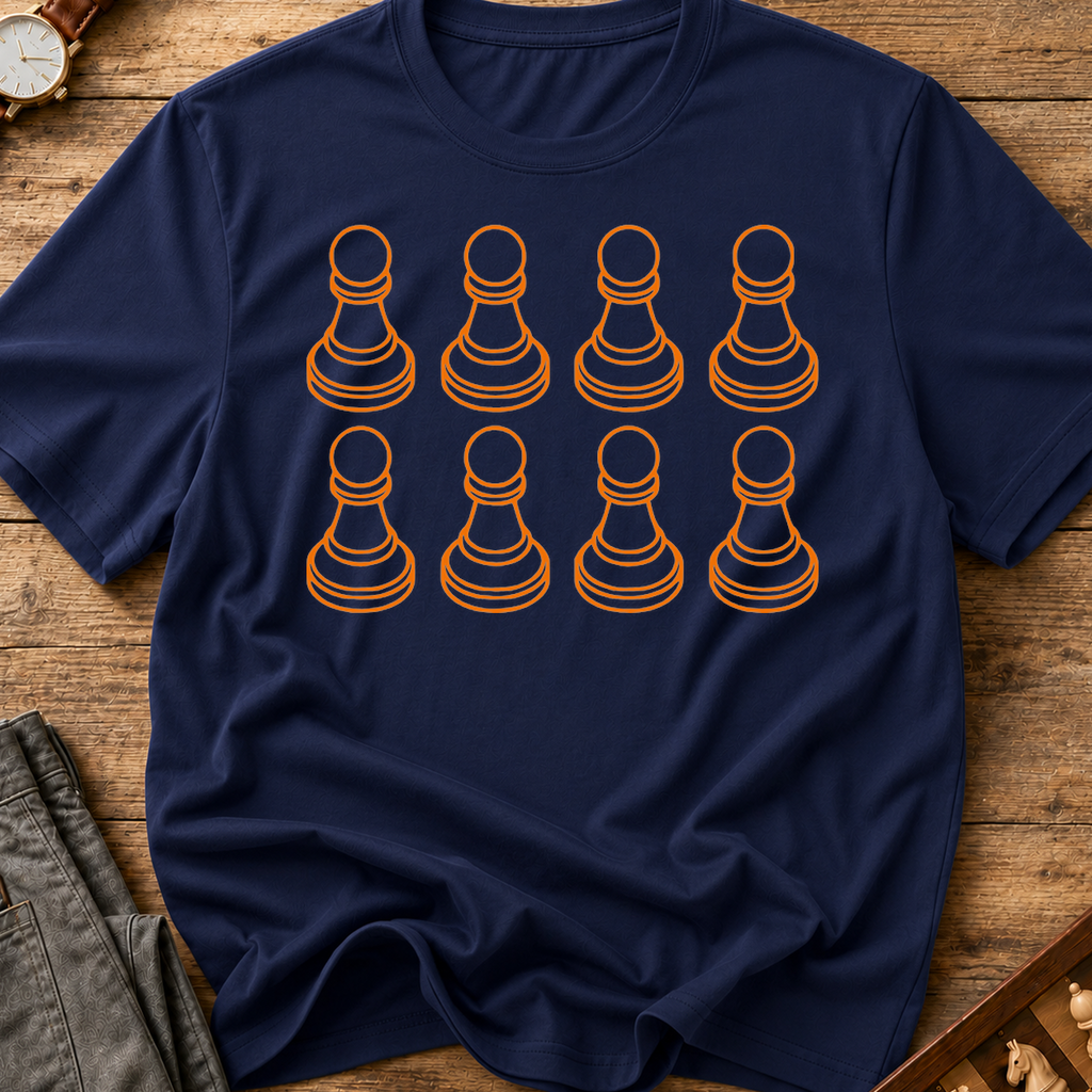 Pawns Orange Minimal T-Shirt