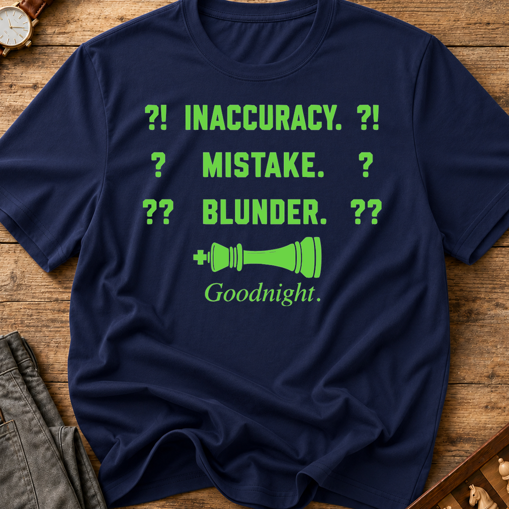 Inaccuracy Mistake Blunder Goodnight T-Shirt