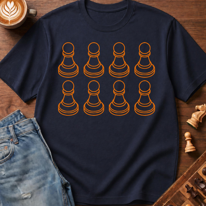 Pawns Orange Minimal T-Shirt