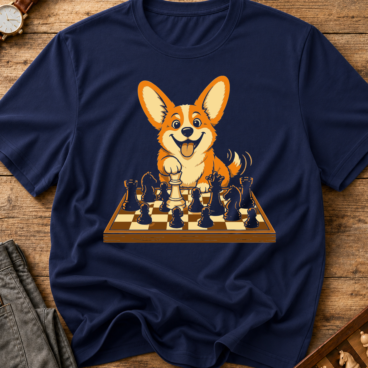 Caped Crusader Corgi T-Shirt