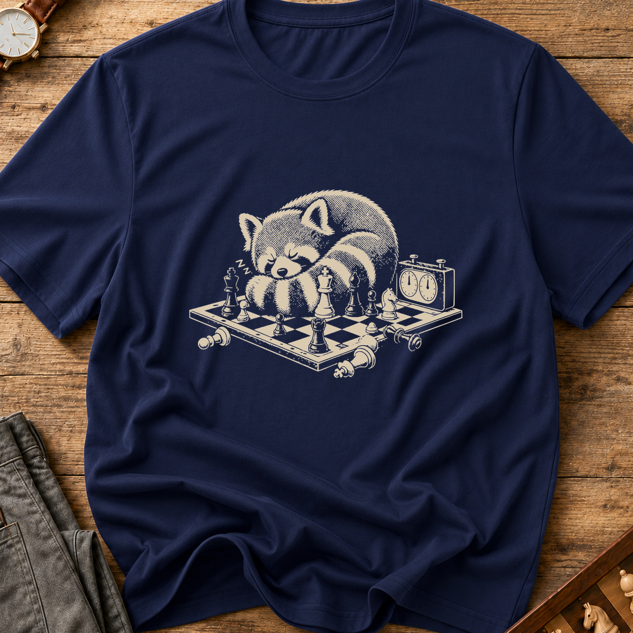 Raccoon At The Board T-Shirt