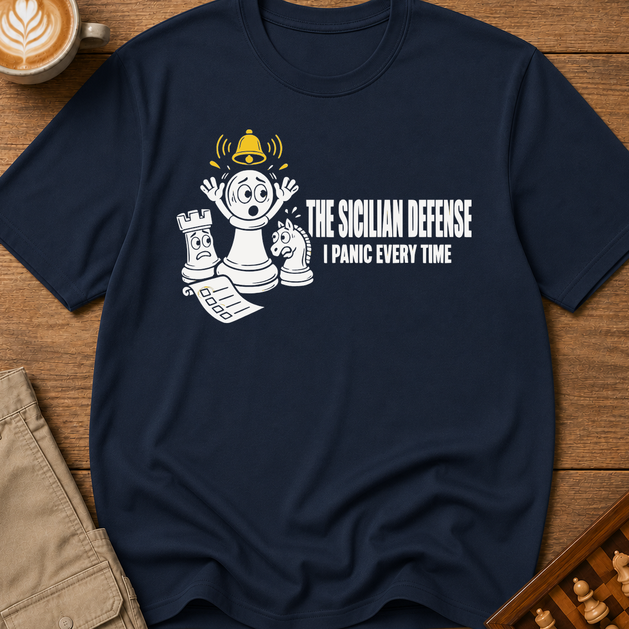 The Sicilian Defense I Panic Every Time T-Shirt