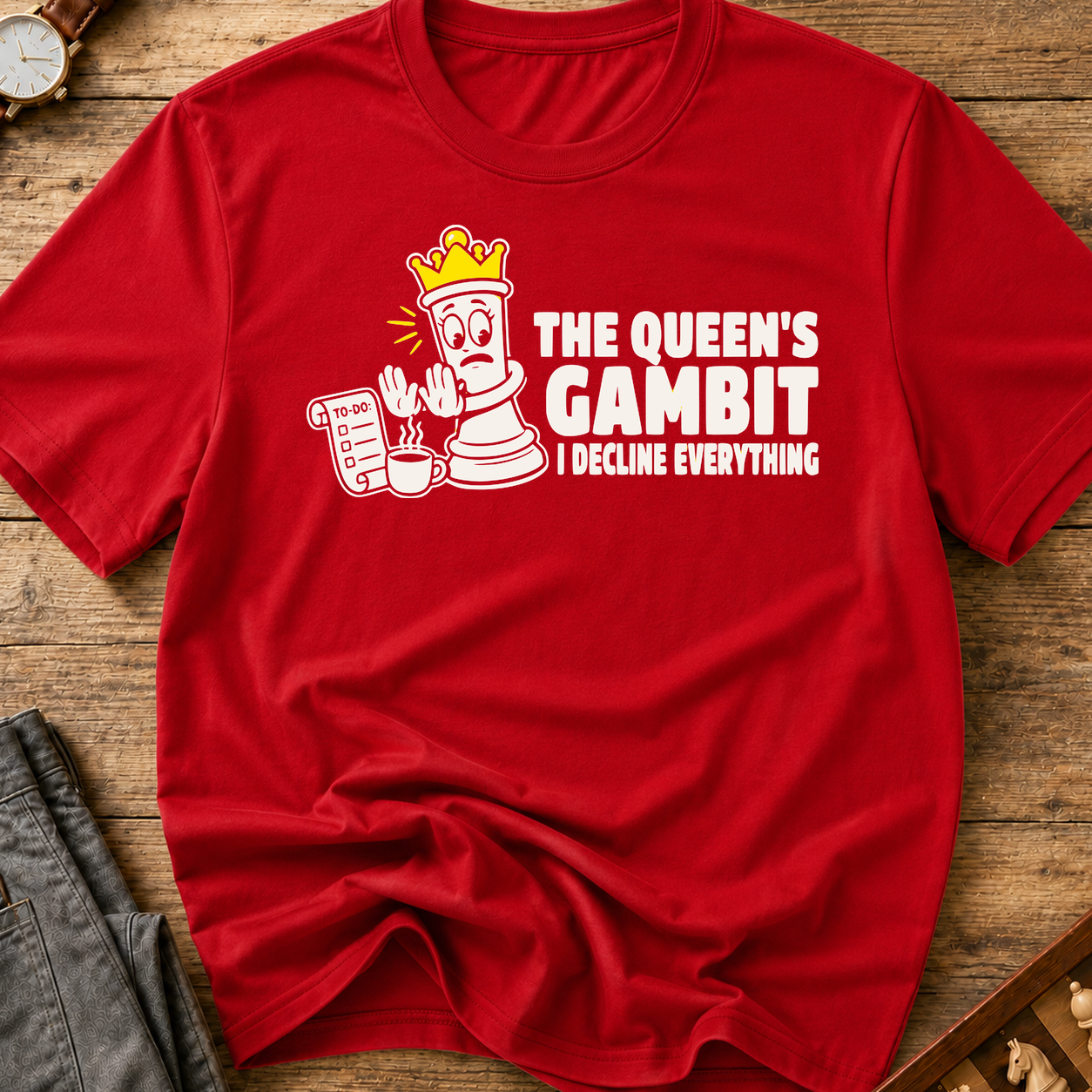 The Queen's Gambit I Decline Everything T-Shirt