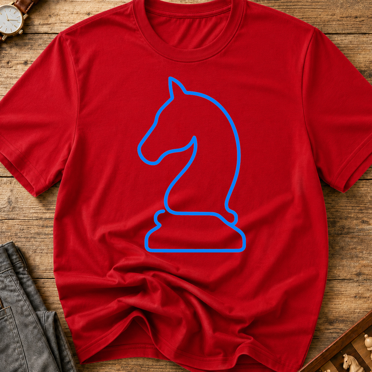 Knight Blue Outline T-Shirt