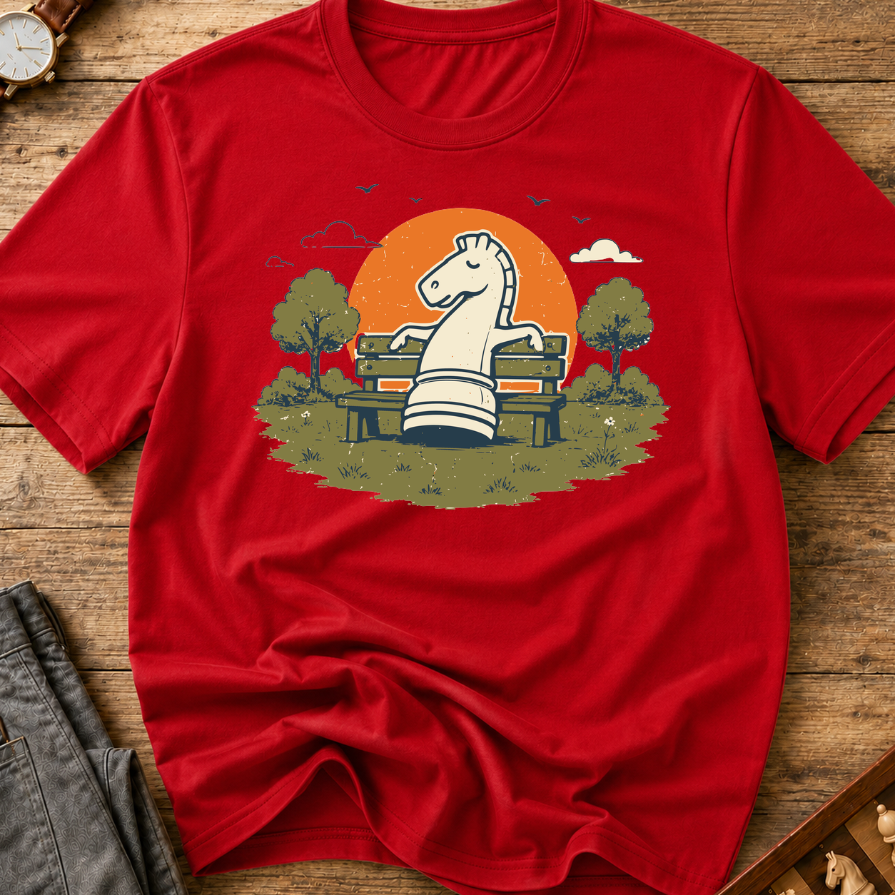 Knight On A Park Bench T-Shirt