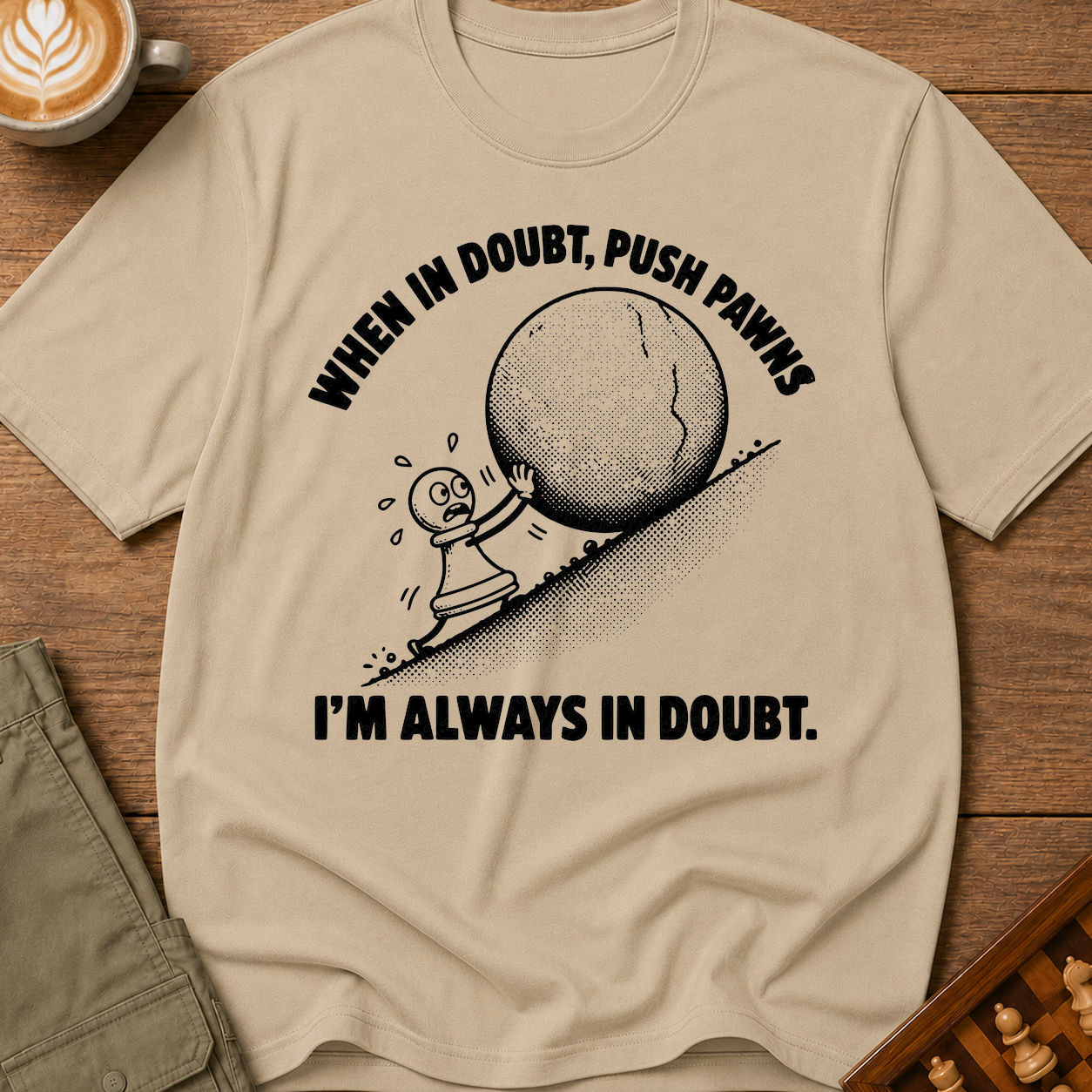 When In Doubt Push Pawns T-Shirt