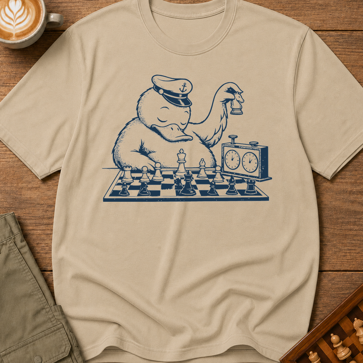 Knight Navy Outline T-Shirt