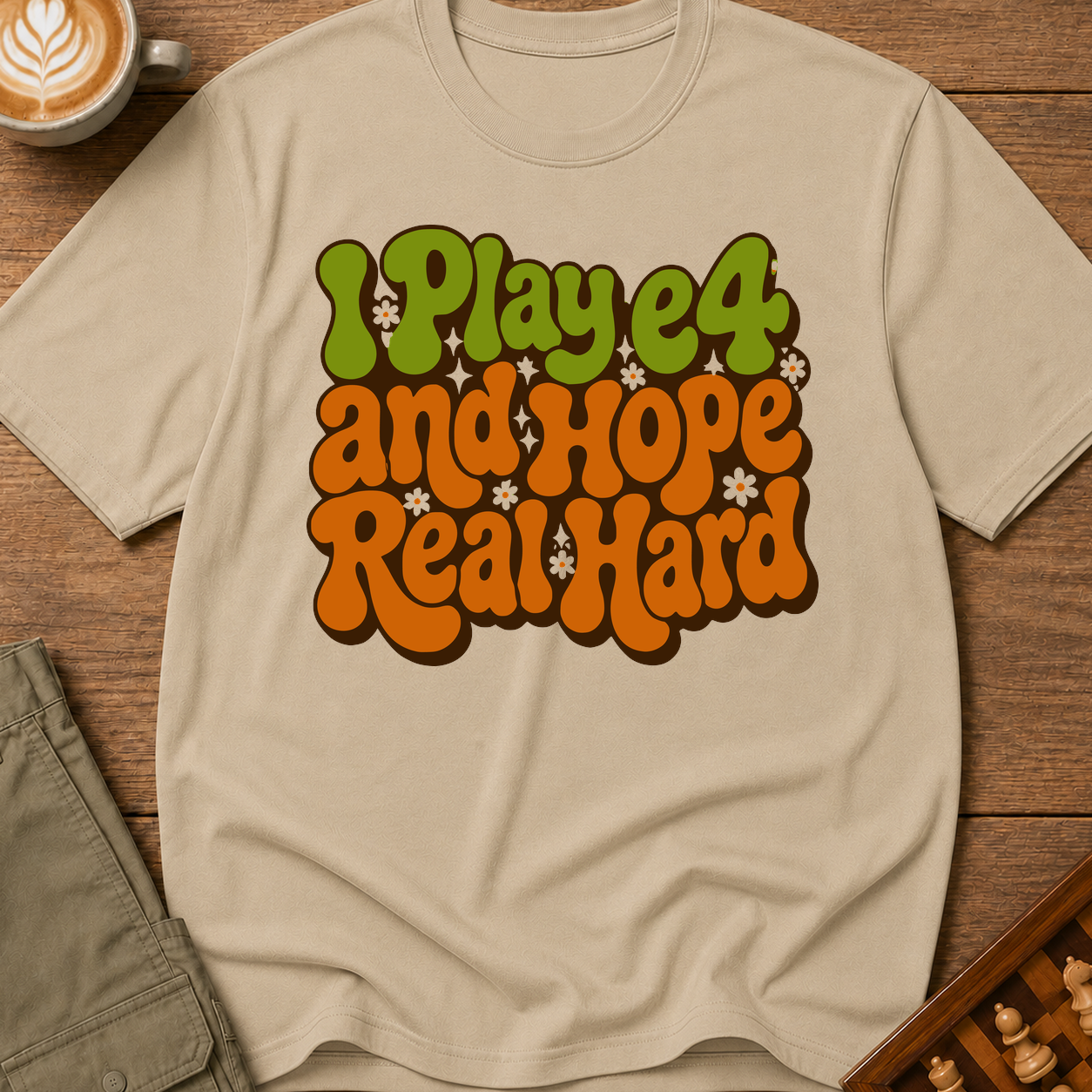 I Play e4 And Hope Real Hard T-Shirt