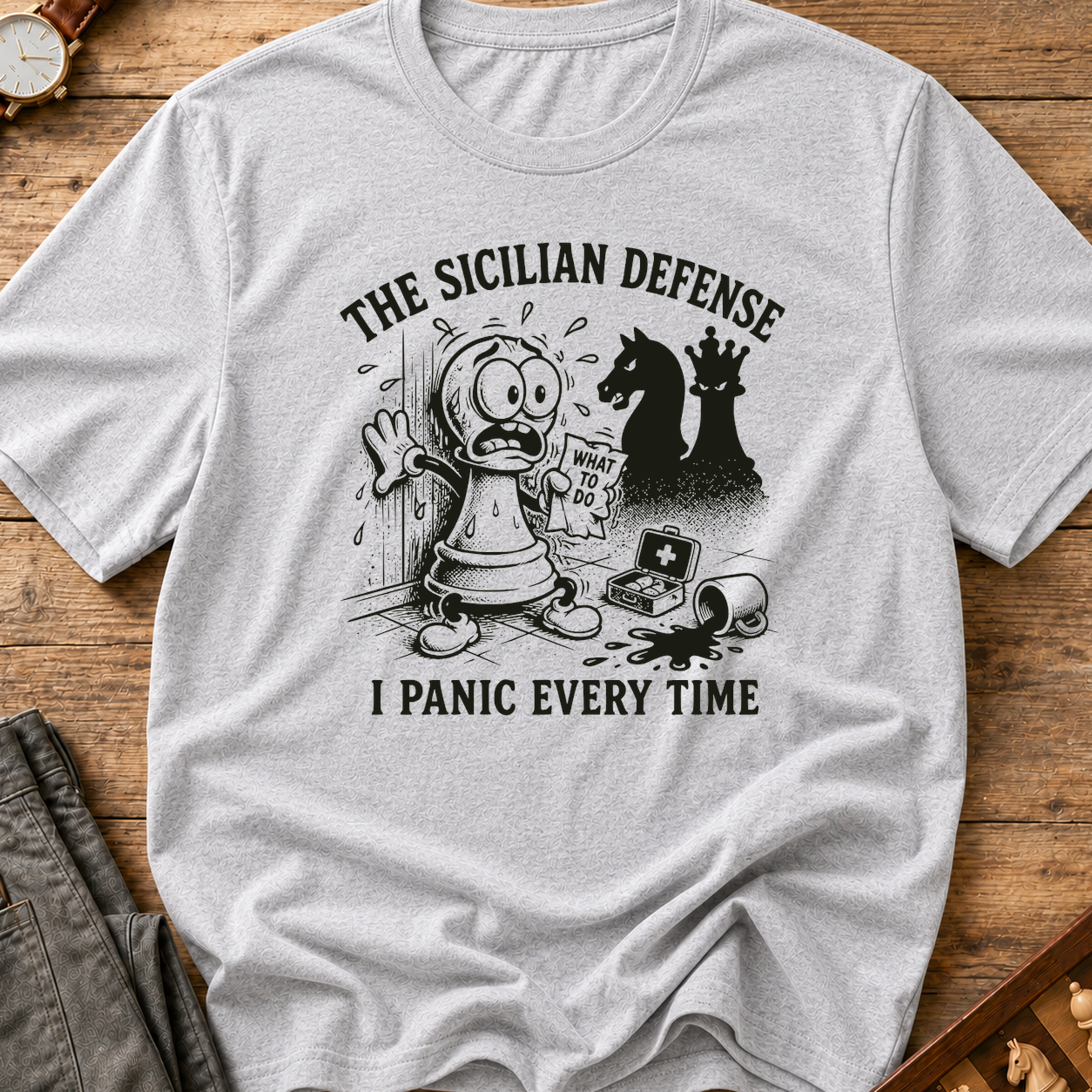 The Sicilian Defense I Panic Every Time II T-Shirt