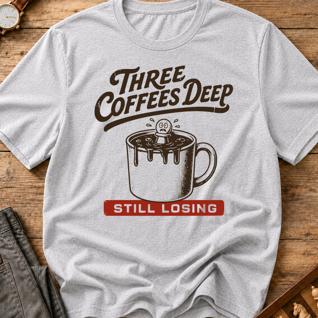 Three Coffees Deep Still Losing T-Shirt
