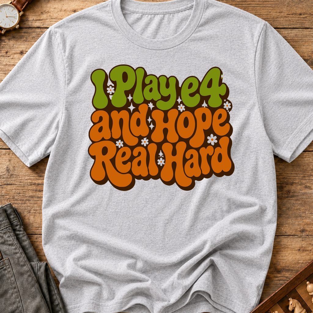 I Play e4 And Hope Real Hard T-Shirt