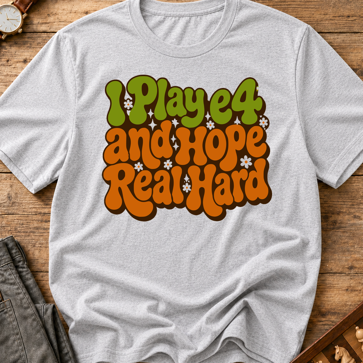 I Play e4 And Hope Real Hard T-Shirt