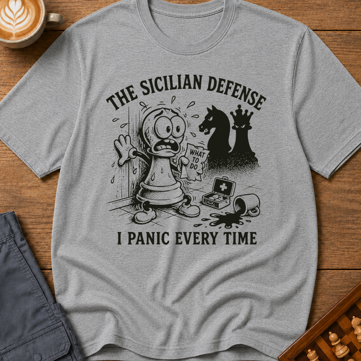 The Sicilian Defense I Panic Every Time II T-Shirt