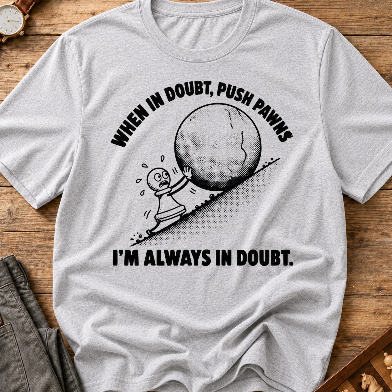 When In Doubt Push Pawns T-Shirt