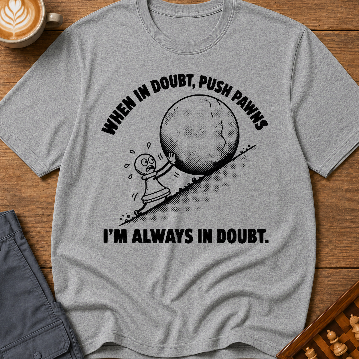 When In Doubt Push Pawns T-Shirt