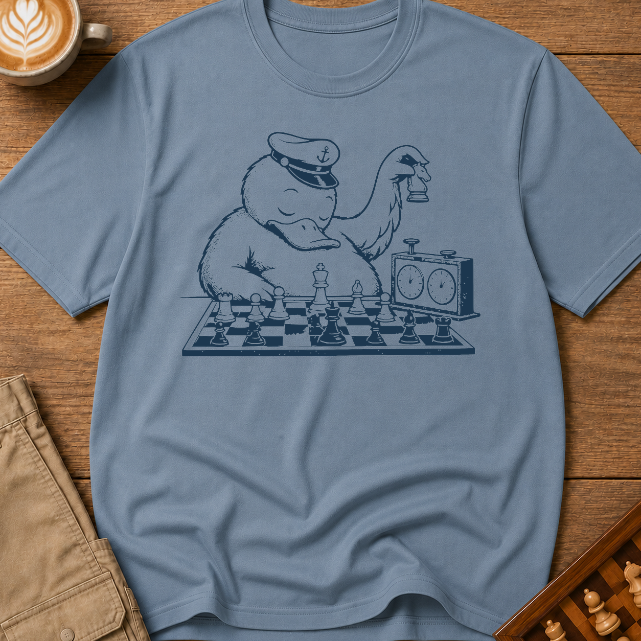 Knight Navy Outline T-Shirt