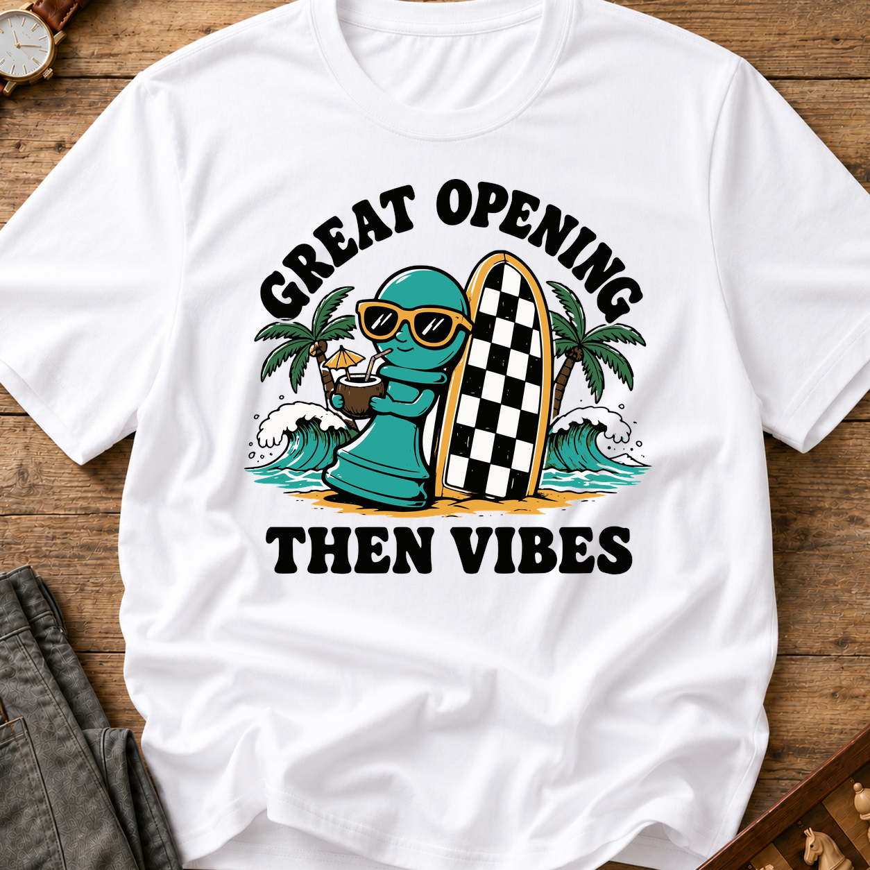 Beach Day Chess Piece T-Shirt