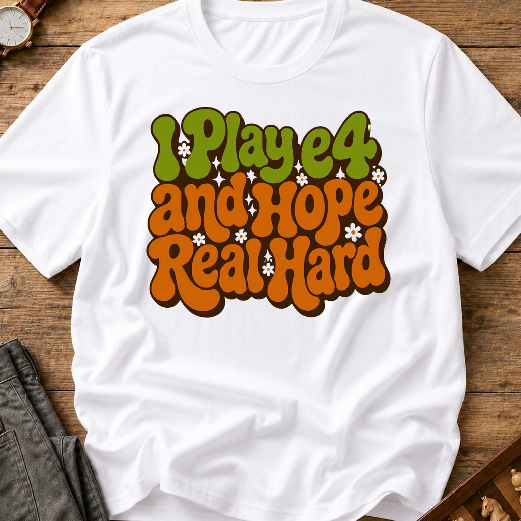 I Play e4 And Hope Real Hard T-Shirt