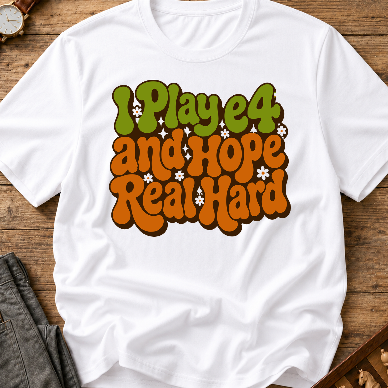 I Play e4 And Hope Real Hard T-Shirt