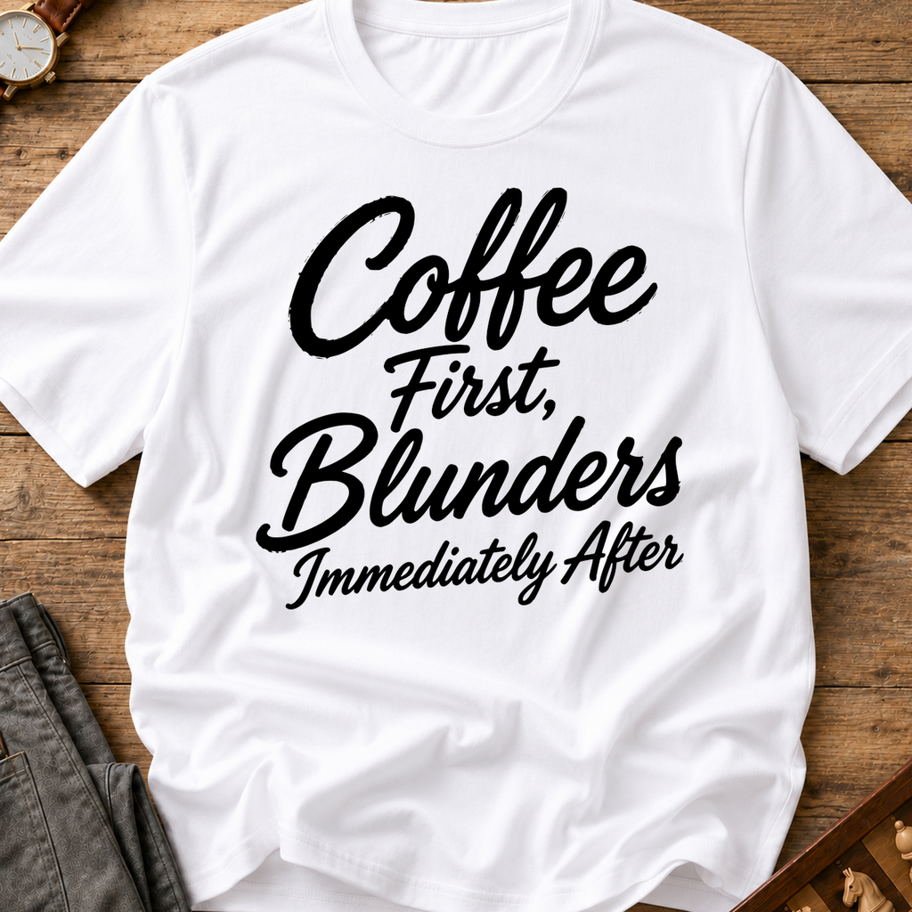 Coffee First Blunders Immediately After T-Shirt