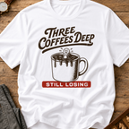 Three Coffees Deep Still Losing T-Shirt