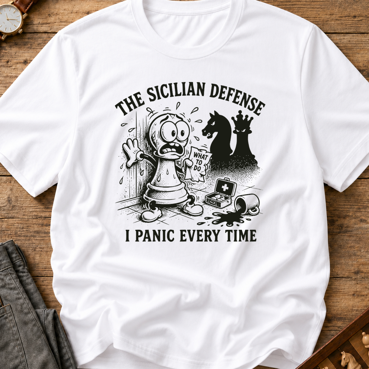 The Sicilian Defense I Panic Every Time II T-Shirt
