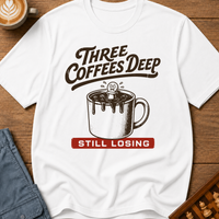 Three Coffees Deep Still Losing T-Shirt