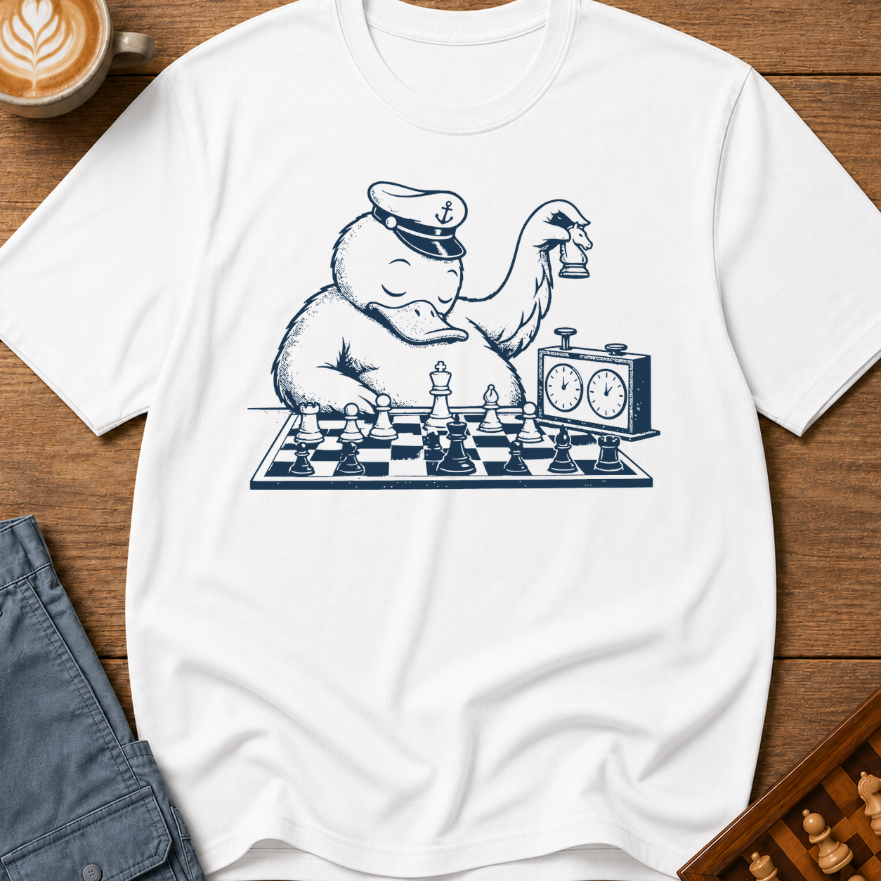 Knight Navy Outline T-Shirt