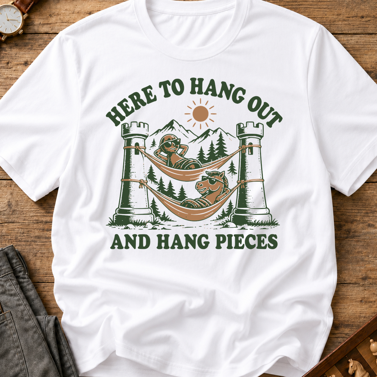 Here To Hang Out And Hang Pieces T-Shirt