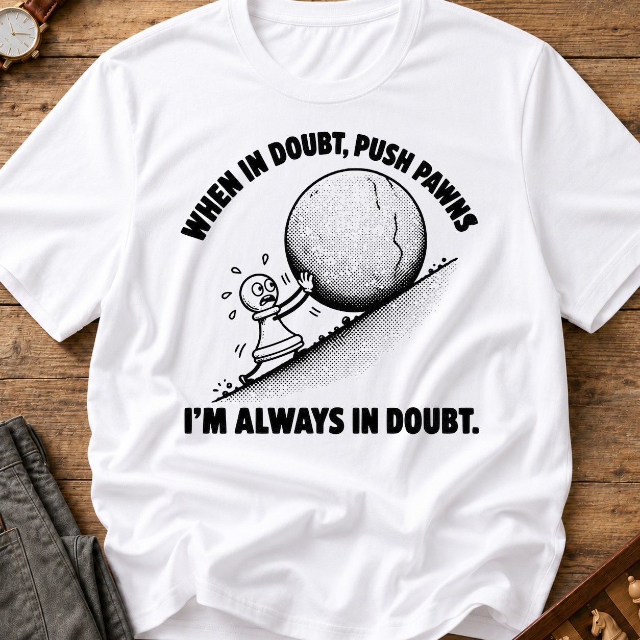 When In Doubt Push Pawns T-Shirt