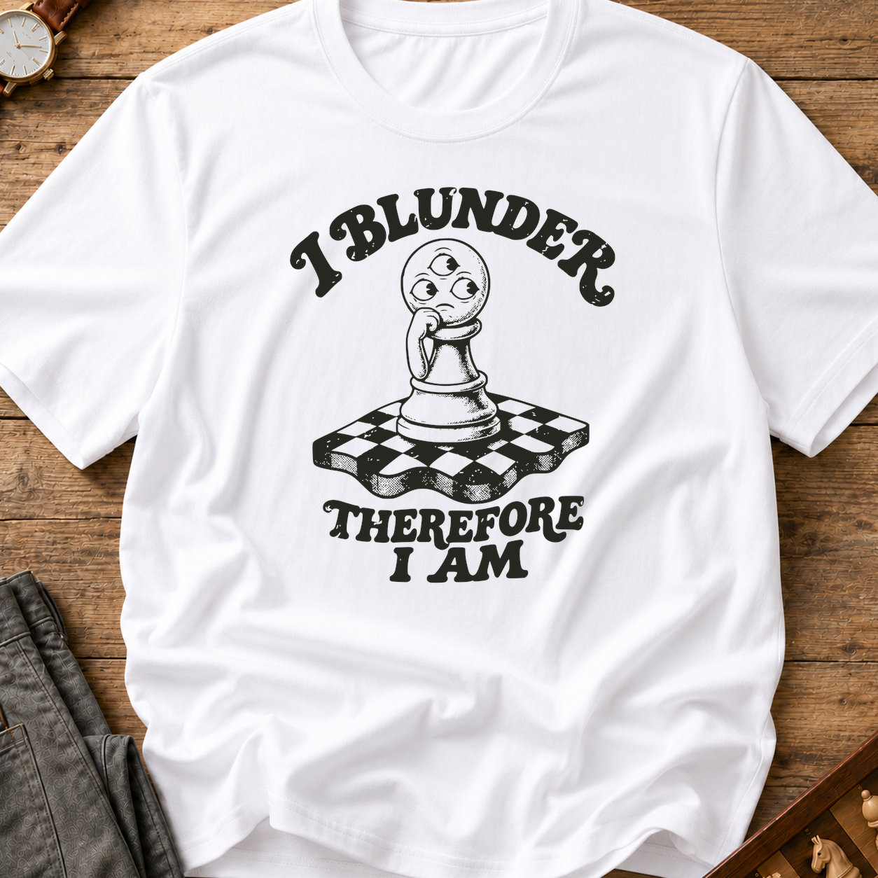 I Blunder Therefore I Am T-Shirt