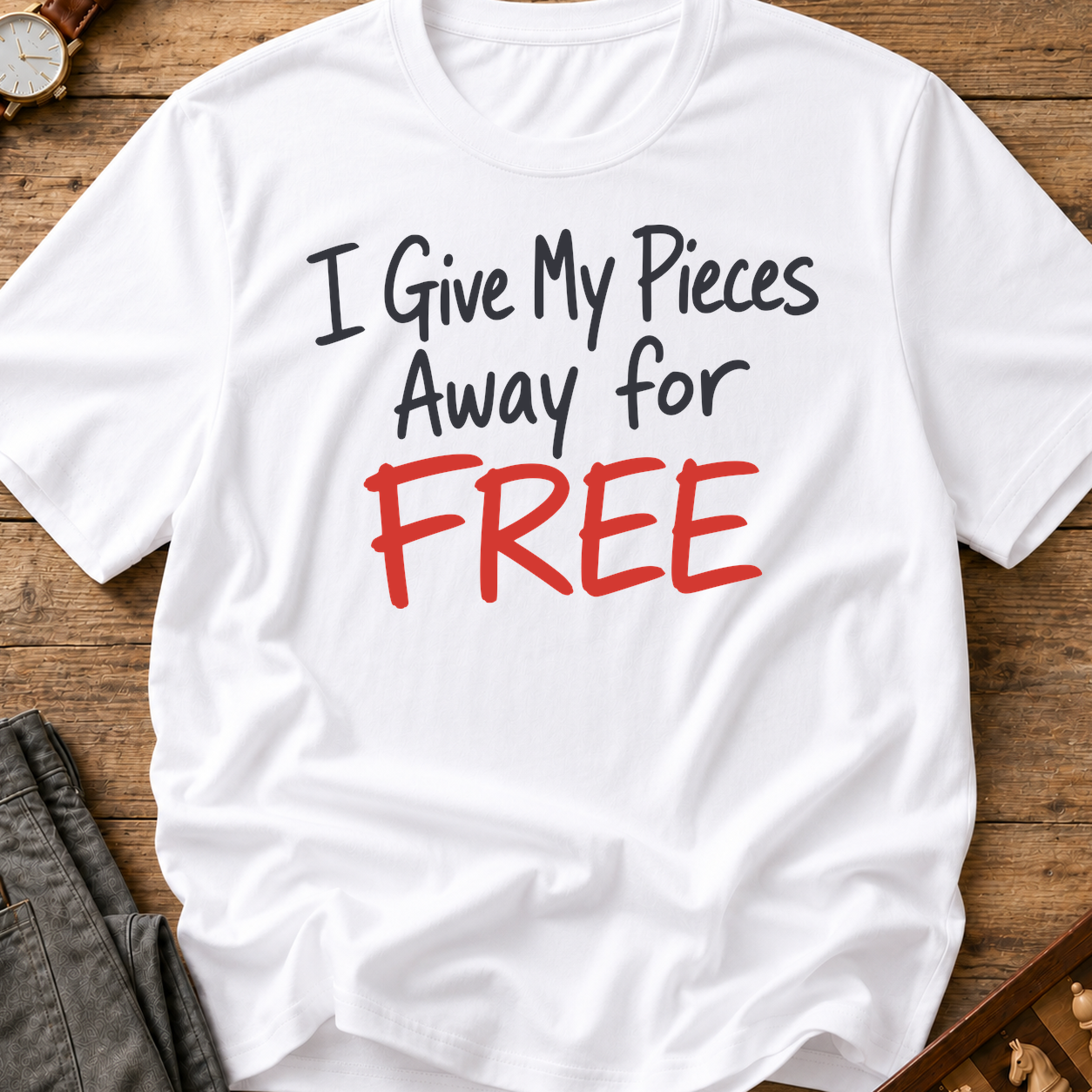 I Give My Pieces Away Free T-Shirt