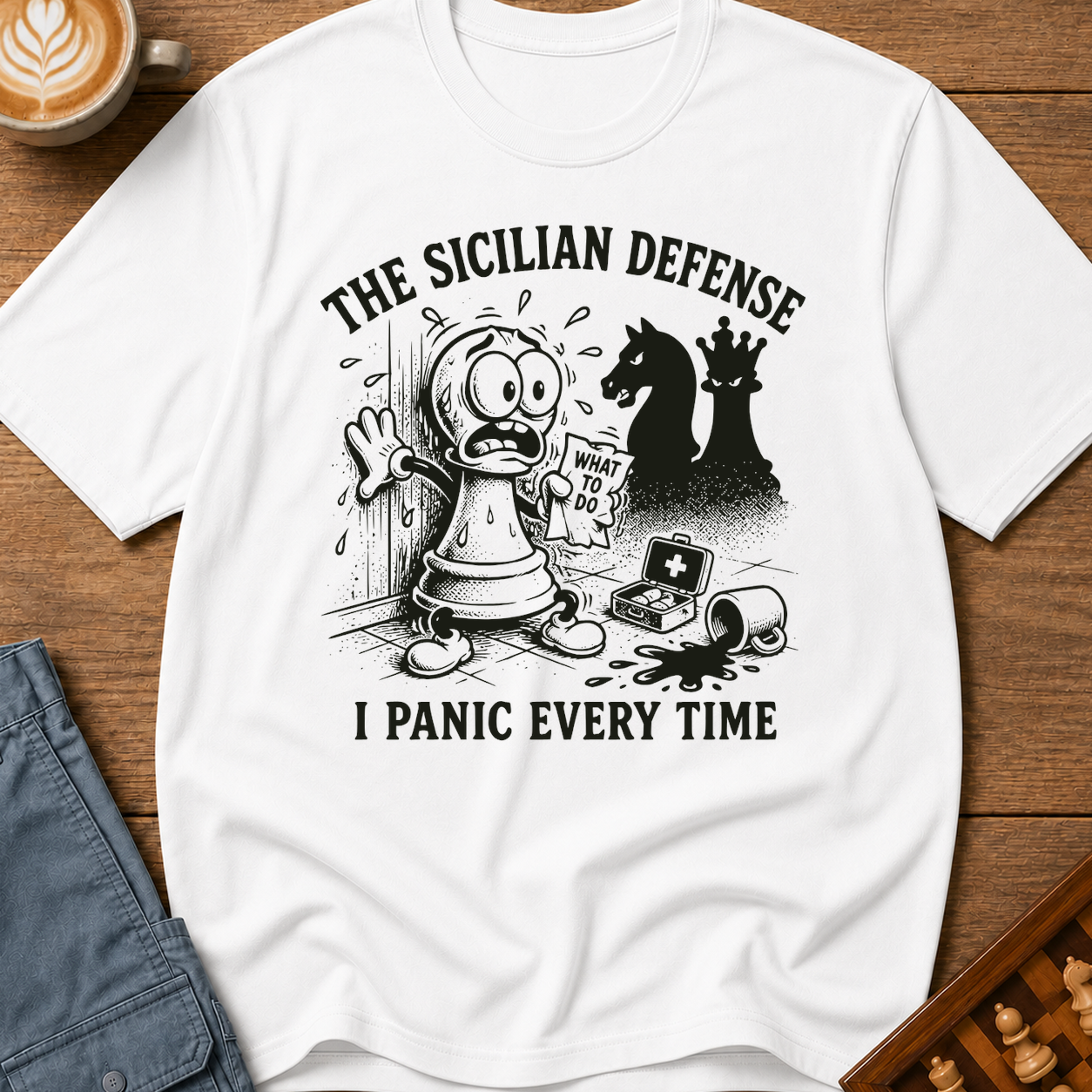 The Sicilian Defense I Panic Every Time II T-Shirt